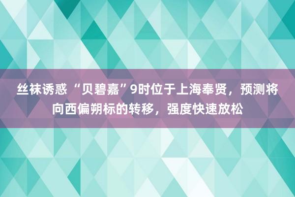 丝袜诱惑 “贝碧嘉”9时位于上海奉贤，预测将向西偏朔标的转移，强度快速放松