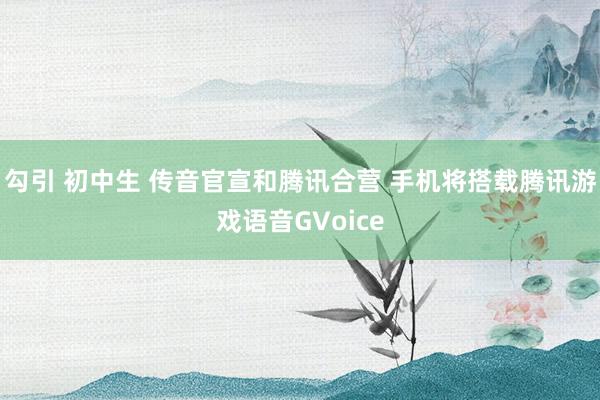 勾引 初中生 传音官宣和腾讯合营 手机将搭载腾讯游戏语音GVoice