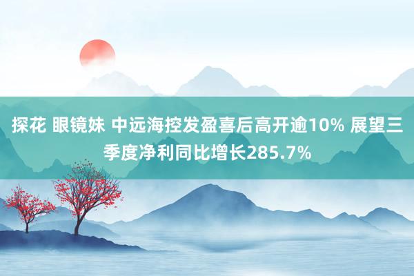 探花 眼镜妹 中远海控发盈喜后高开逾10% 展望三季度净利同比增长285.7%