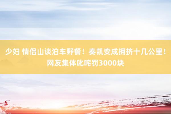 少妇 情侣山谈泊车野餐！奏凯变成拥挤十几公里！网友集体叱咤罚3000块