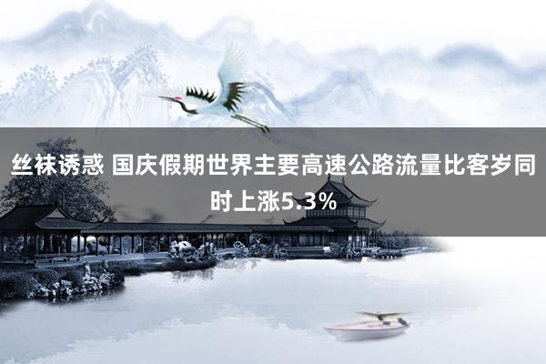 丝袜诱惑 国庆假期世界主要高速公路流量比客岁同时上涨5.3%