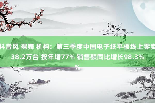 抖音风 裸舞 机构：第三季度中国电子纸平板线上零卖38.2万台 按年增77% 销售额同比增长98.3%