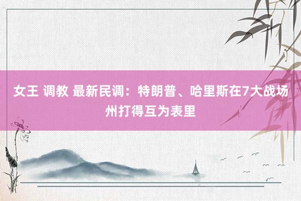 女王 调教 最新民调：特朗普、哈里斯在7大战场州打得互为表里