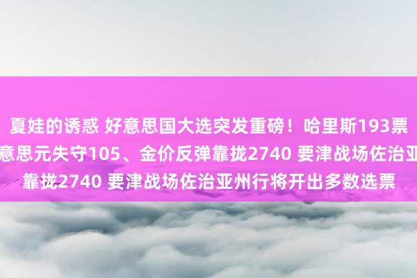 夏娃的诱惑 好意思国大选突发重磅！哈里斯193票急追特朗普216票 好意思元失守105、金价反弹靠拢2740 要津战场佐治亚州行将开出多数选票