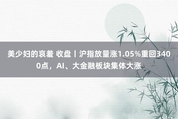 美少妇的哀羞 收盘丨沪指放量涨1.05%重回3400点，AI、大金融板块集体大涨