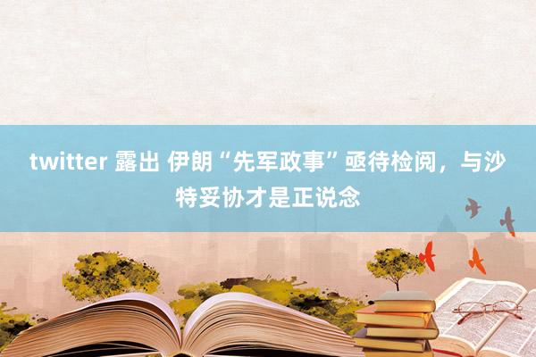 twitter 露出 伊朗“先军政事”亟待检阅，与沙特妥协才是正说念