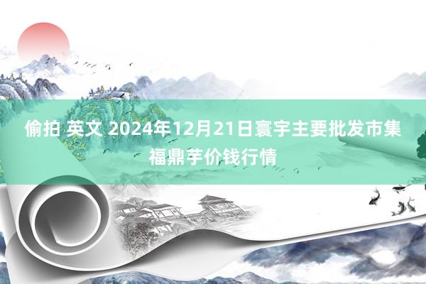 偷拍 英文 2024年12月21日寰宇主要批发市集福鼎芋价钱行情