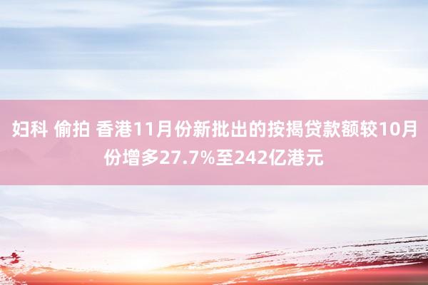 妇科 偷拍 香港11月份新批出的按揭贷款额较10月份增多27.7%至242亿港元