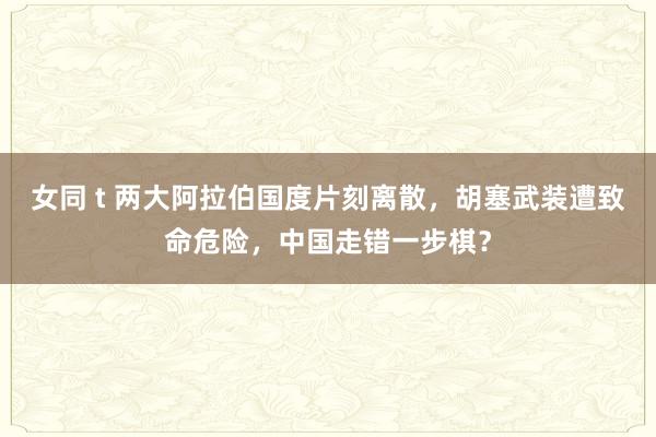 女同 t 两大阿拉伯国度片刻离散，胡塞武装遭致命危险，中国走错一步棋？