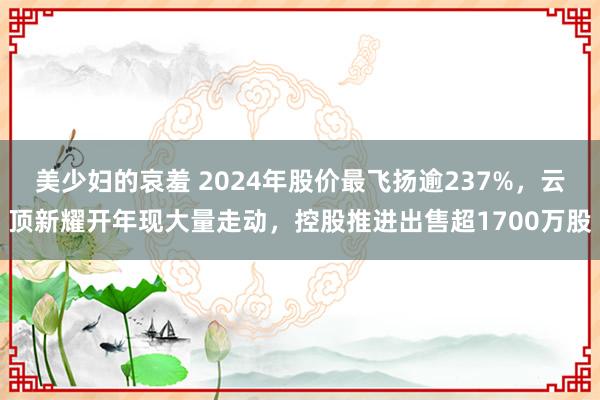 美少妇的哀羞 2024年股价最飞扬逾237%，云顶新耀开年现大量走动，控股推进出售超1700万股