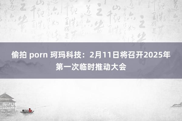 偷拍 porn 珂玛科技：2月11日将召开2025年第一次临时推动大会